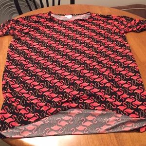 Lularoe Irma, Medium, flamingo print, worn once